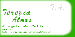 terezia almos business card